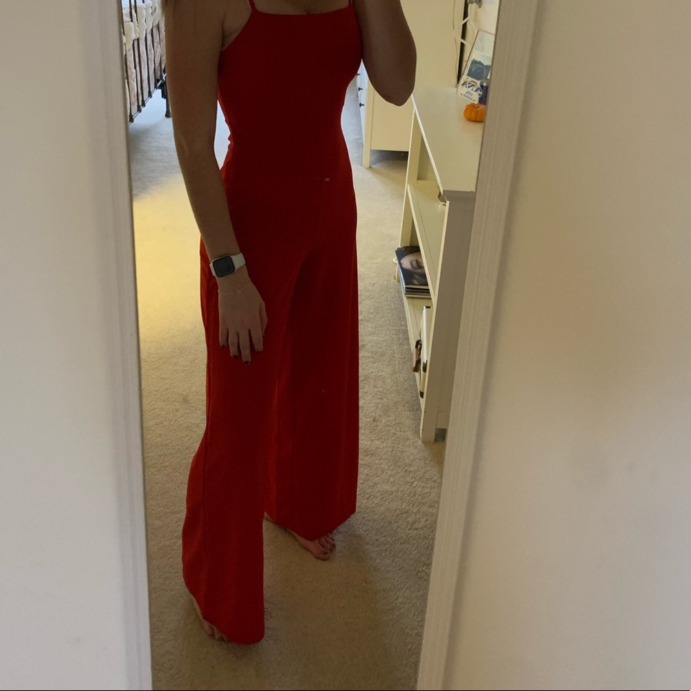 Red jumpsuit